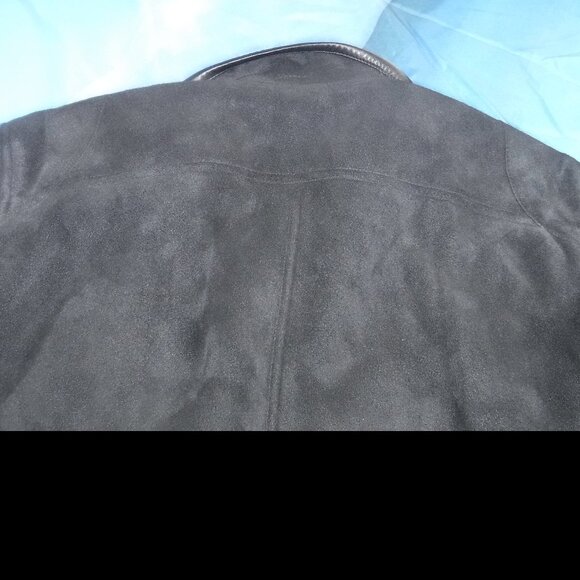 Armani Exchange Faux Suede Moto Jacket  in black size small - Picture 11 of 12